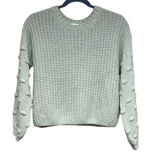 Jessica Simpson Green Dot Sleeve Sweater XS